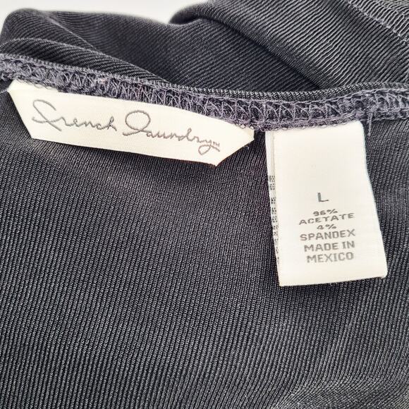 French Laundry Black Scoop Neck Sleeveless Lightweight Tank Top Women's Size L - Picture 4 of 5